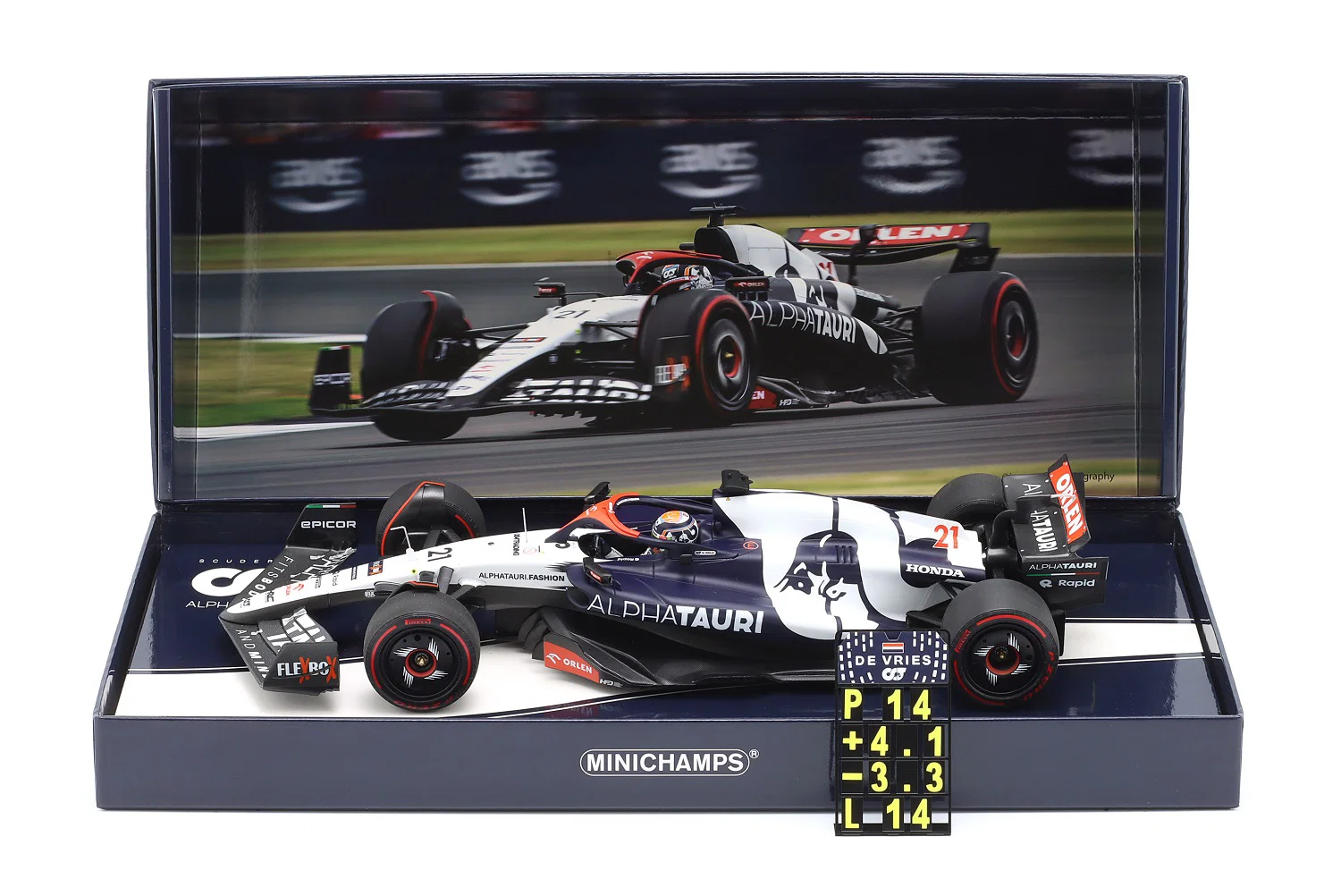 Scuderia Alphatauri AT04 Nyck de Vries 2023 1:18 Minichamps 
