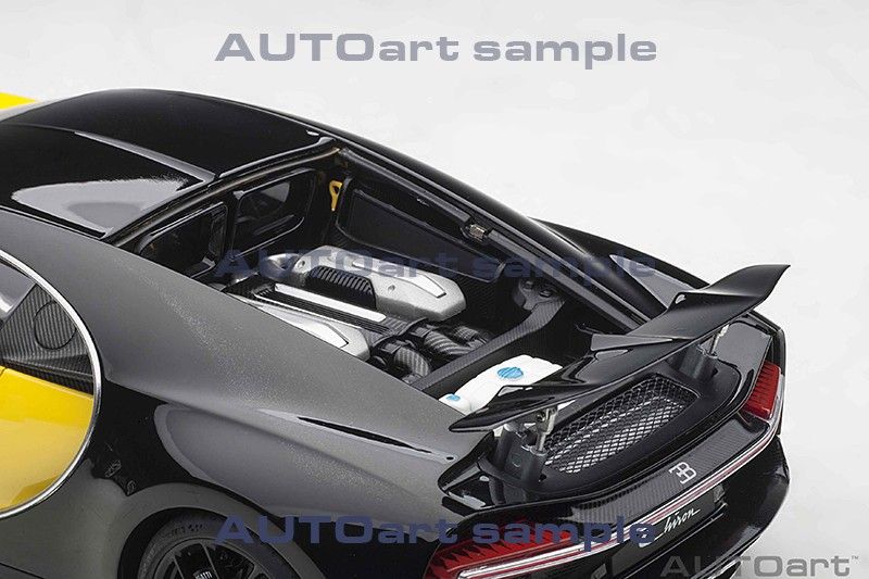 Bugatti Chiron 2017 jaune molsheim yellow/nocturne black 1:18 AUTOart