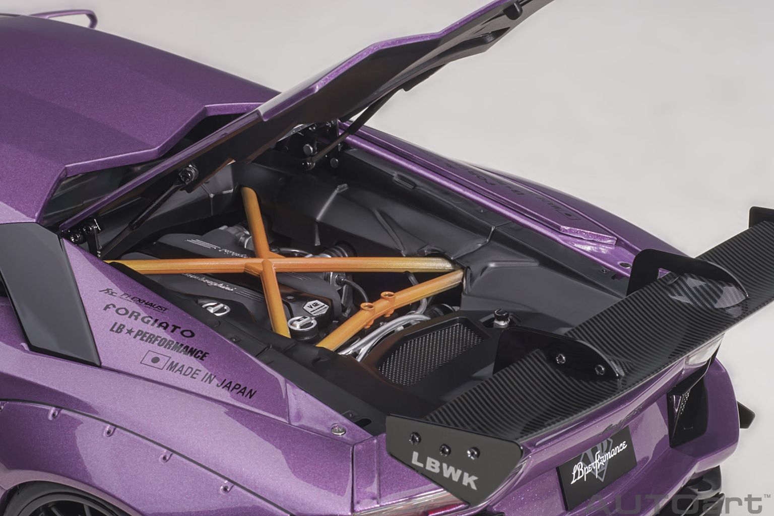 Liberty Walk Lb-Works Lamborghini Aventador Limited Edition viola SE 30/carbon bonnet 1:18 AUTOart