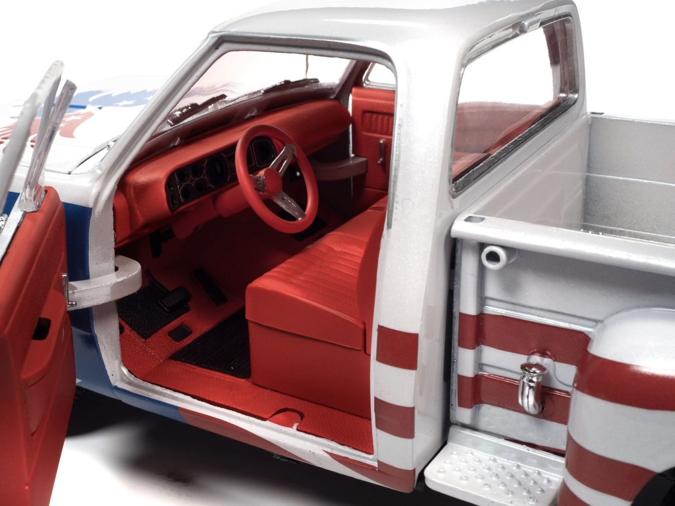 Dodge Pickup Step Side Patriotic 1980 red/white/blue 1:18 Auto World