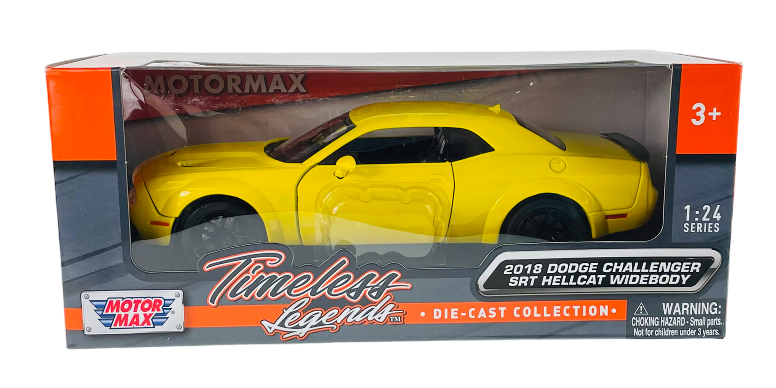 Dodge Challenger SRT Hellcat Wide-Body 2018 yellow 1:24 Motor Max