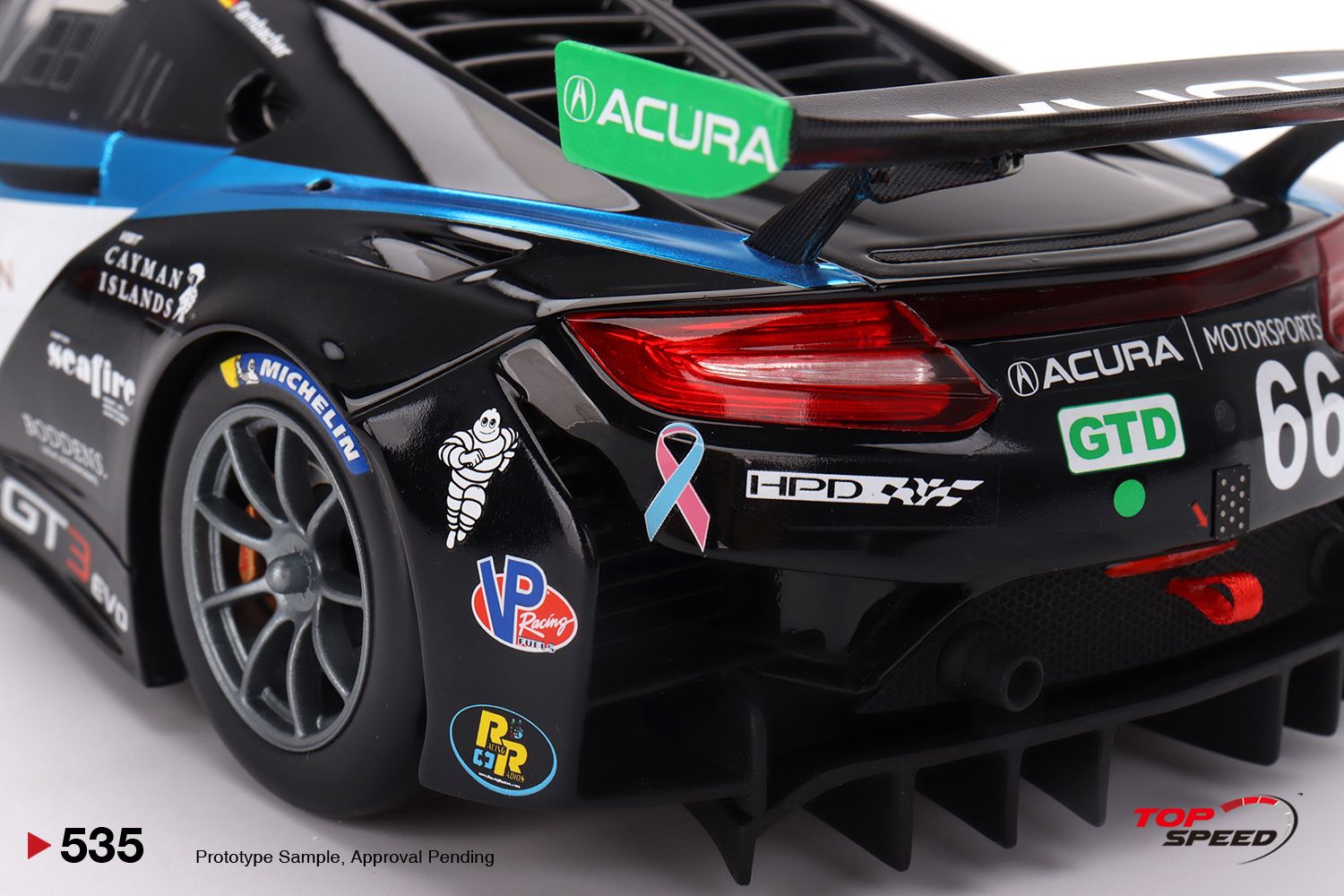 Acura NSX GT3 EVO22 #66 K.Simpson/T.Bechtolsheimer Gradient Racing IMSA 24H Daytona 2022 1:18 TopSpeed Models
