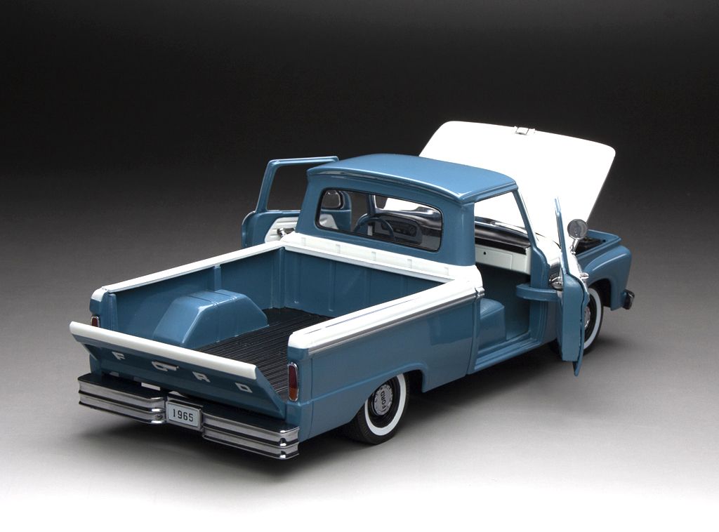 Ford F-100 Custom Cab Pickup 1965 blue/white 1:18 Sun Star