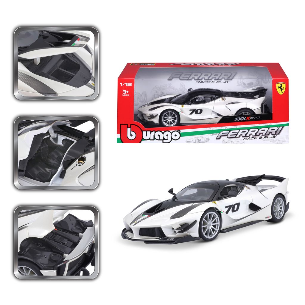 Ferrari FXX-K EVO #70 2018 white 1:18 Bburago