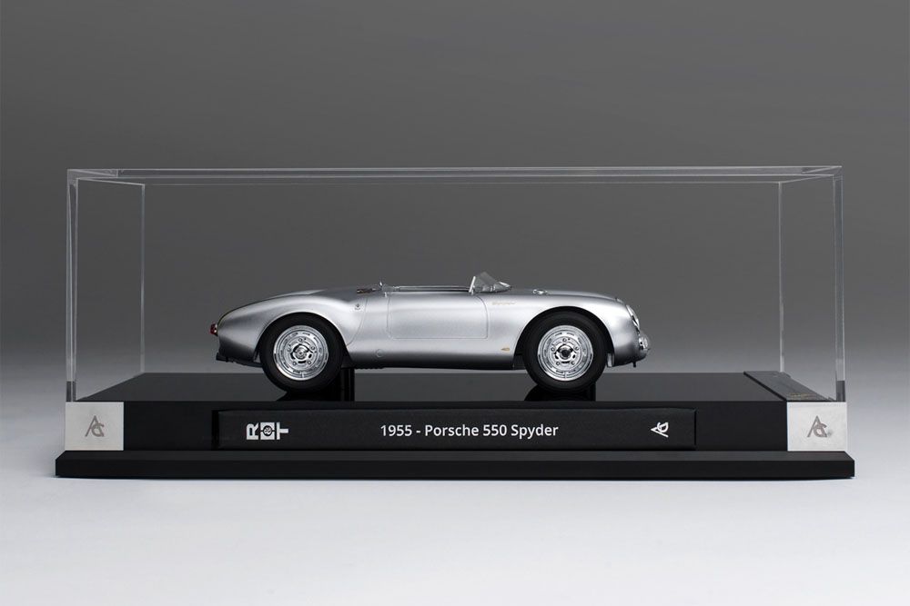 Porsche 550 Spyder 1953 silver 1:18 Amalgam