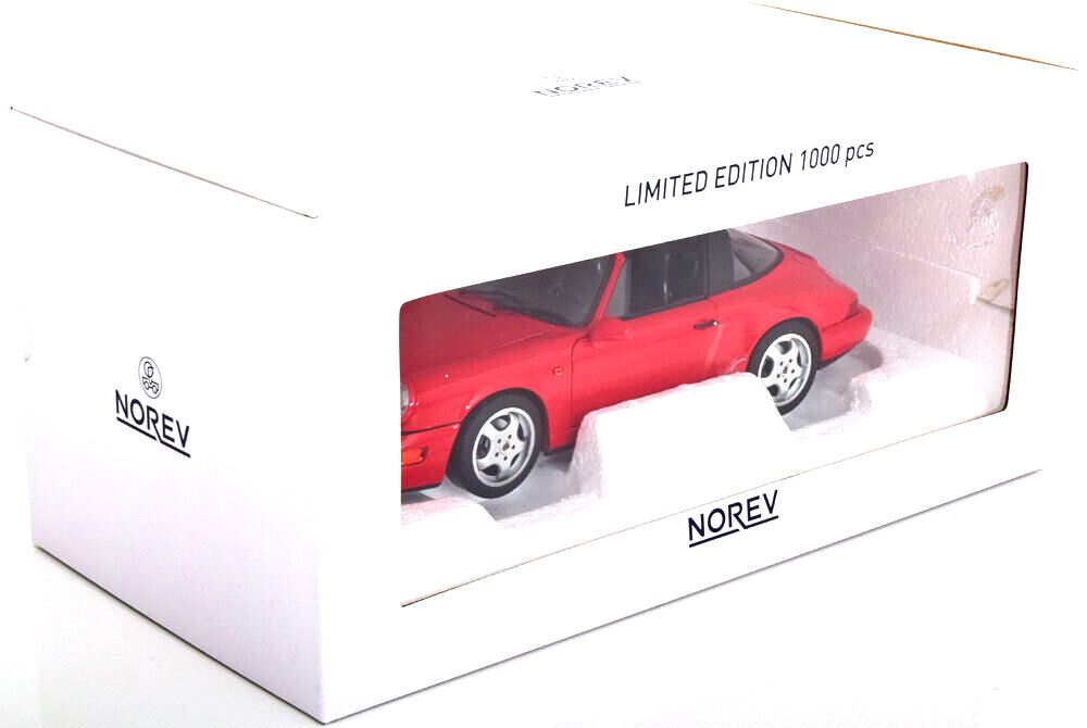 Porsche 911 (964) Carrera 4 Targa 1990 red 1:18 Norev