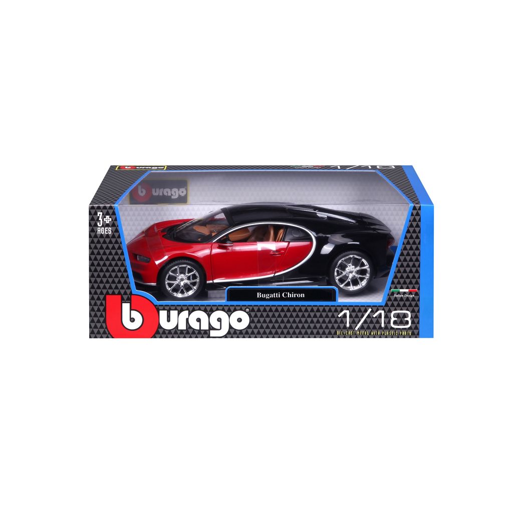 Bugatti Chiron red/black 1:18 Bburago