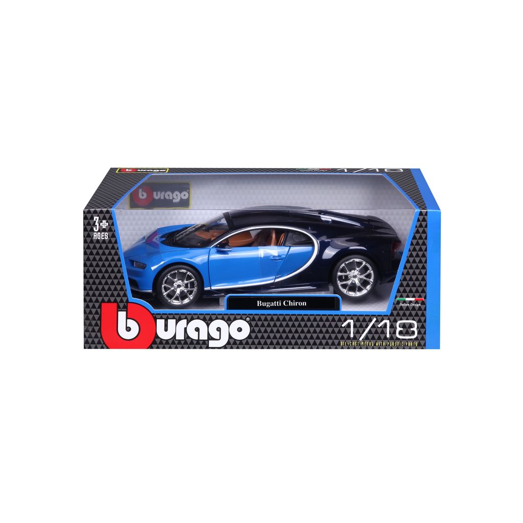 Bugatti Chiron blue/blue 1:18 Bburago