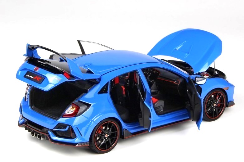 Honda Civic Type-R FK8 2020 blue 1:18 LCD Model