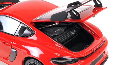 Porsche Cayman GT4 RS Weissach Package 2024 red 1:18 Minichamps