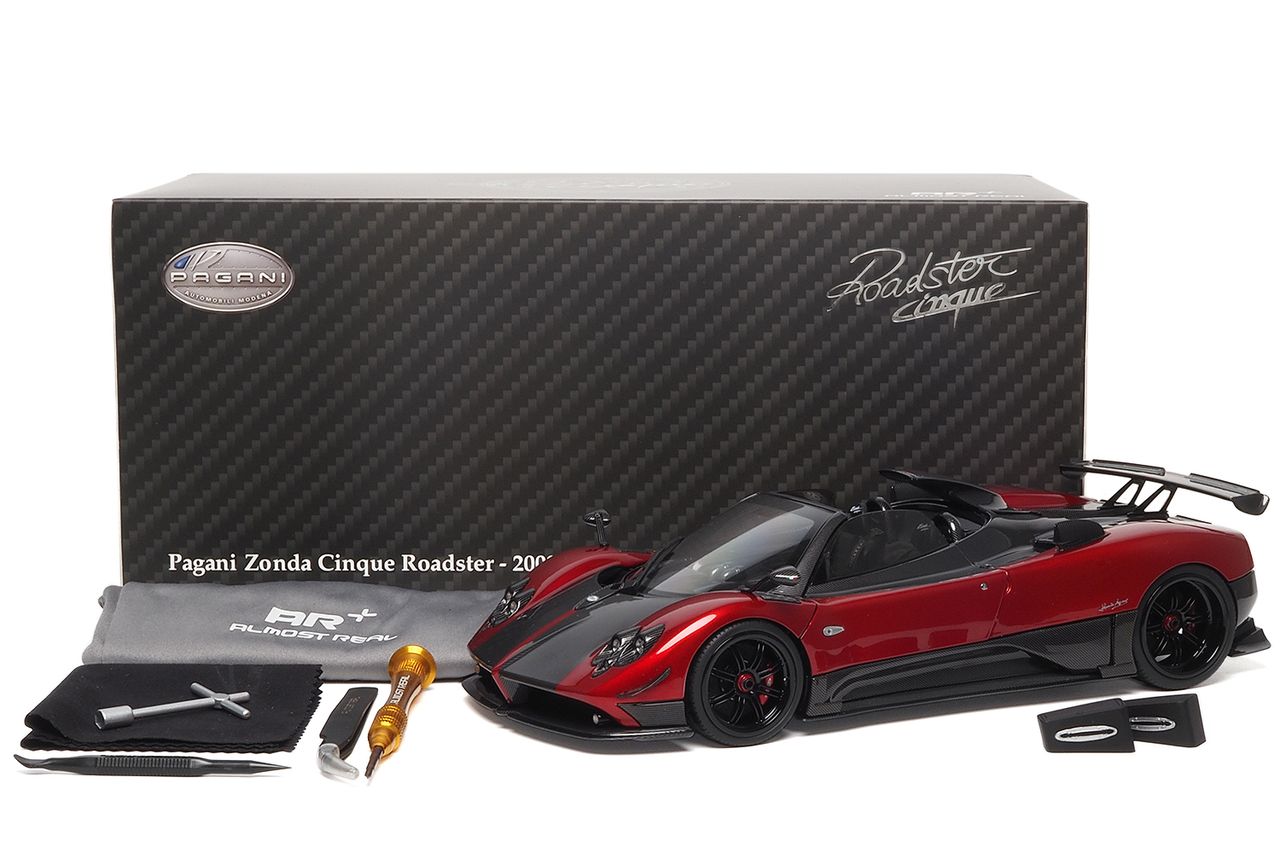Pagani Zonda Cinque Roadster 2009 rosso Dubai 1:18 Almost Real