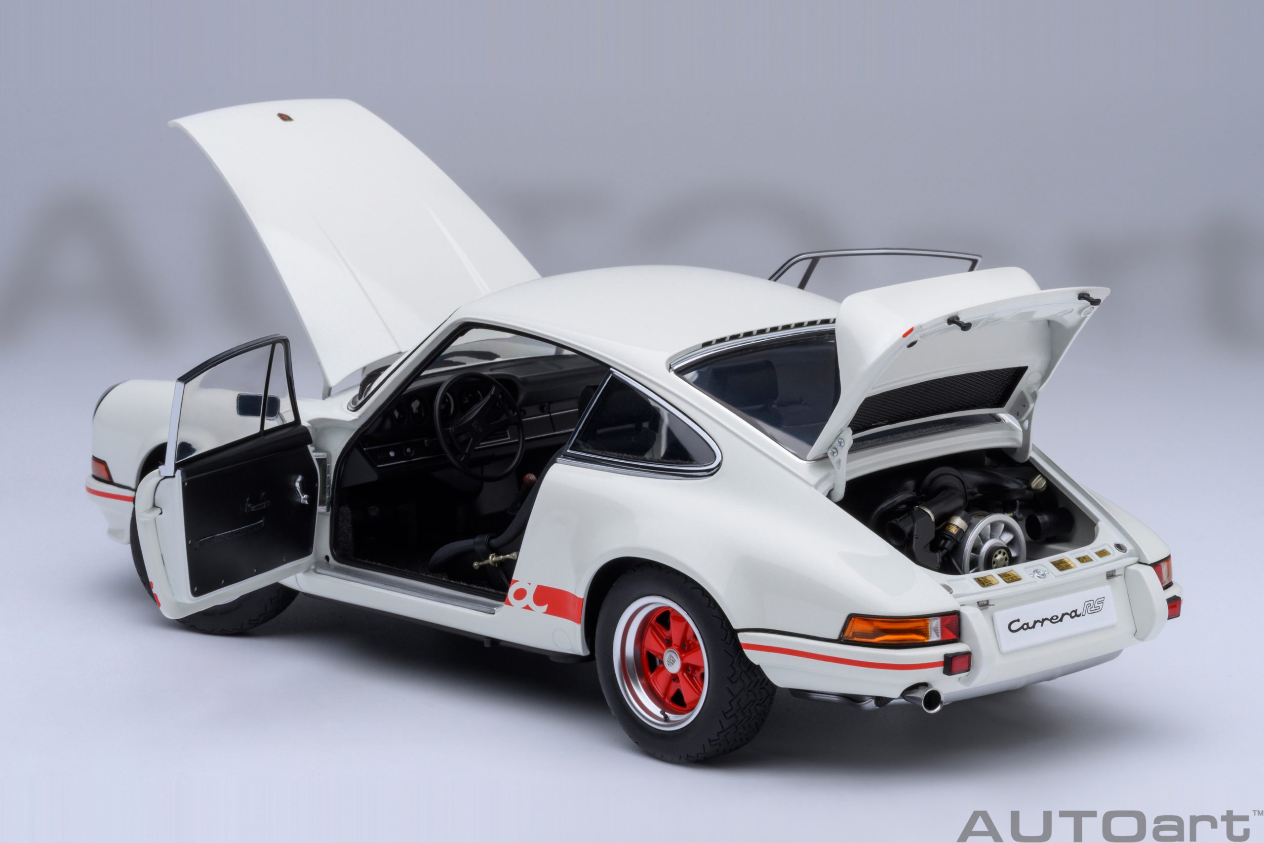 Porsche 911 Carrera 2.7 RS Grand Prix white/red stripes 1:18 AUTOart