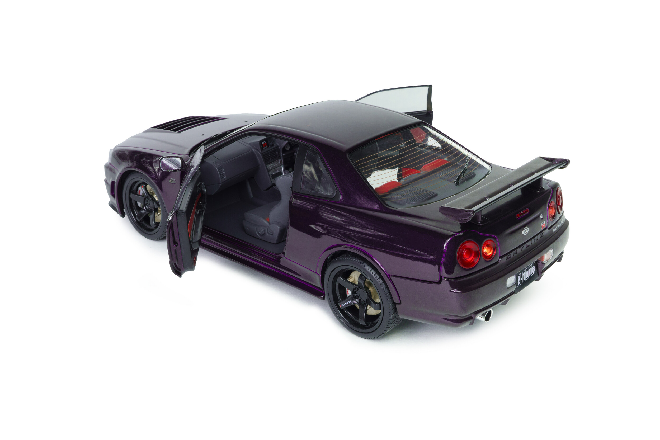 Nissan Skyline R34 GT-R Z Tune 1999 midnight purple 1:18 Solido
