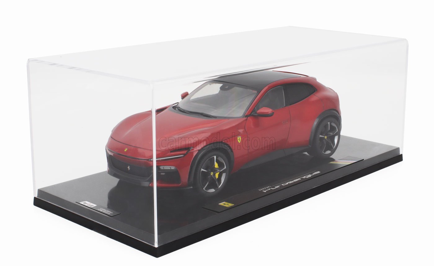 Ferrari Purosangue 2022 rosso magma with Showcase 1:18 Polistil