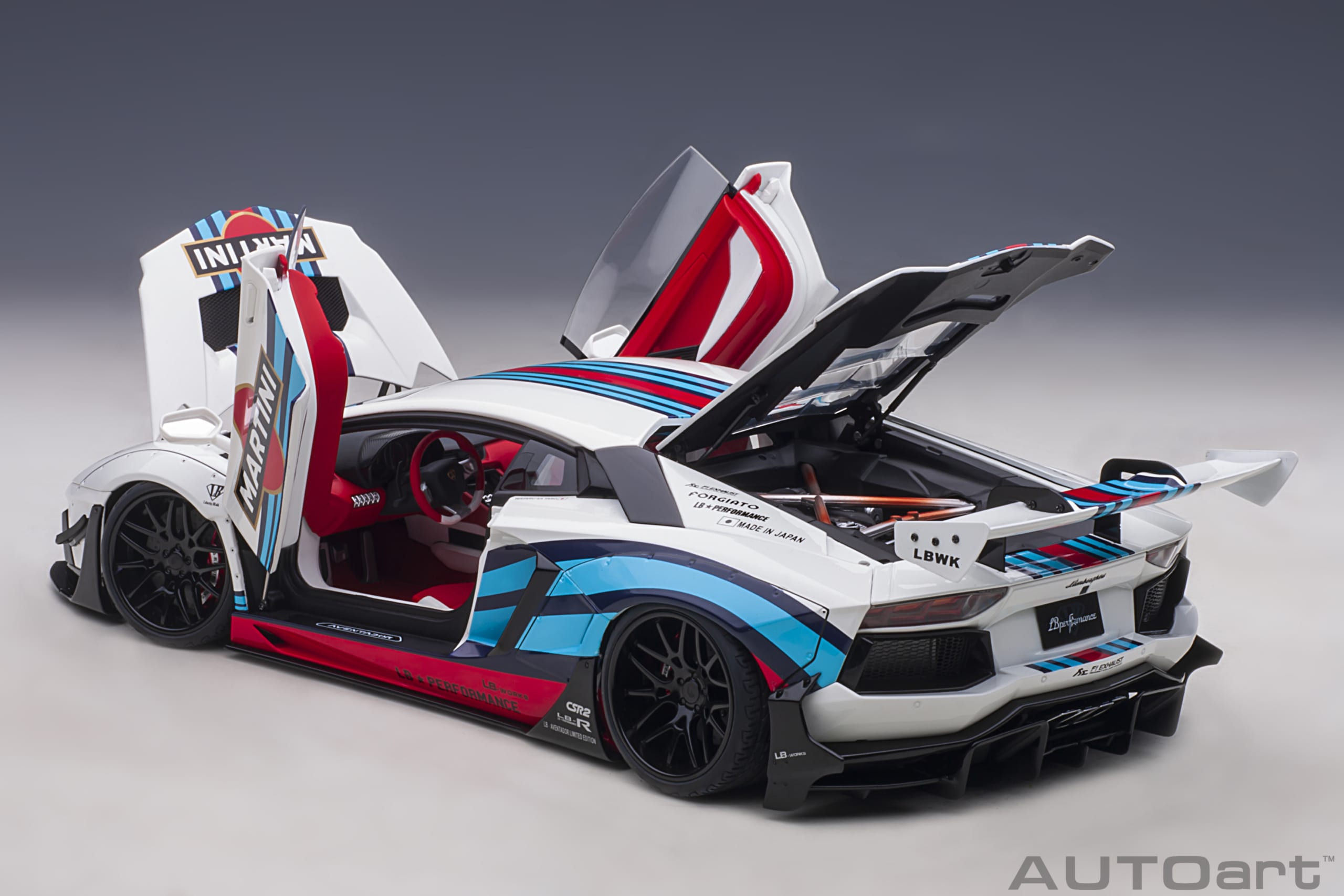 LB-Works Lamborghini Aventador Limited Edition Martini Livery 1:18 AUTOart
