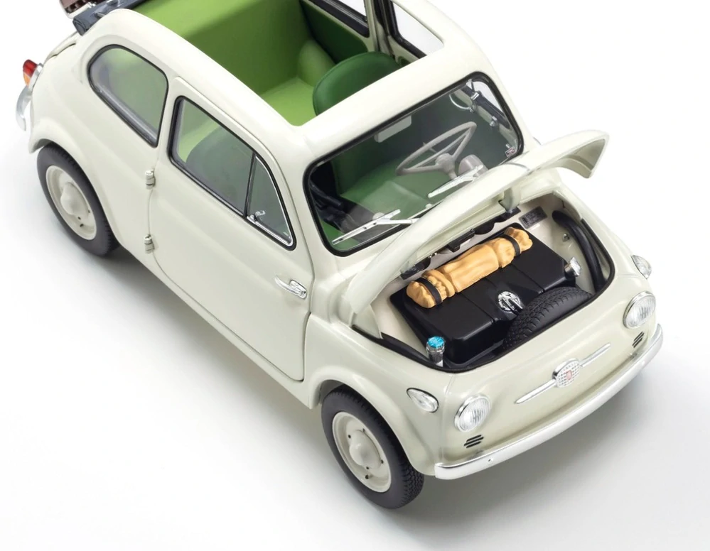 Fiat Nuova 500 Open Roof 1957 white 1:18 Kyosho