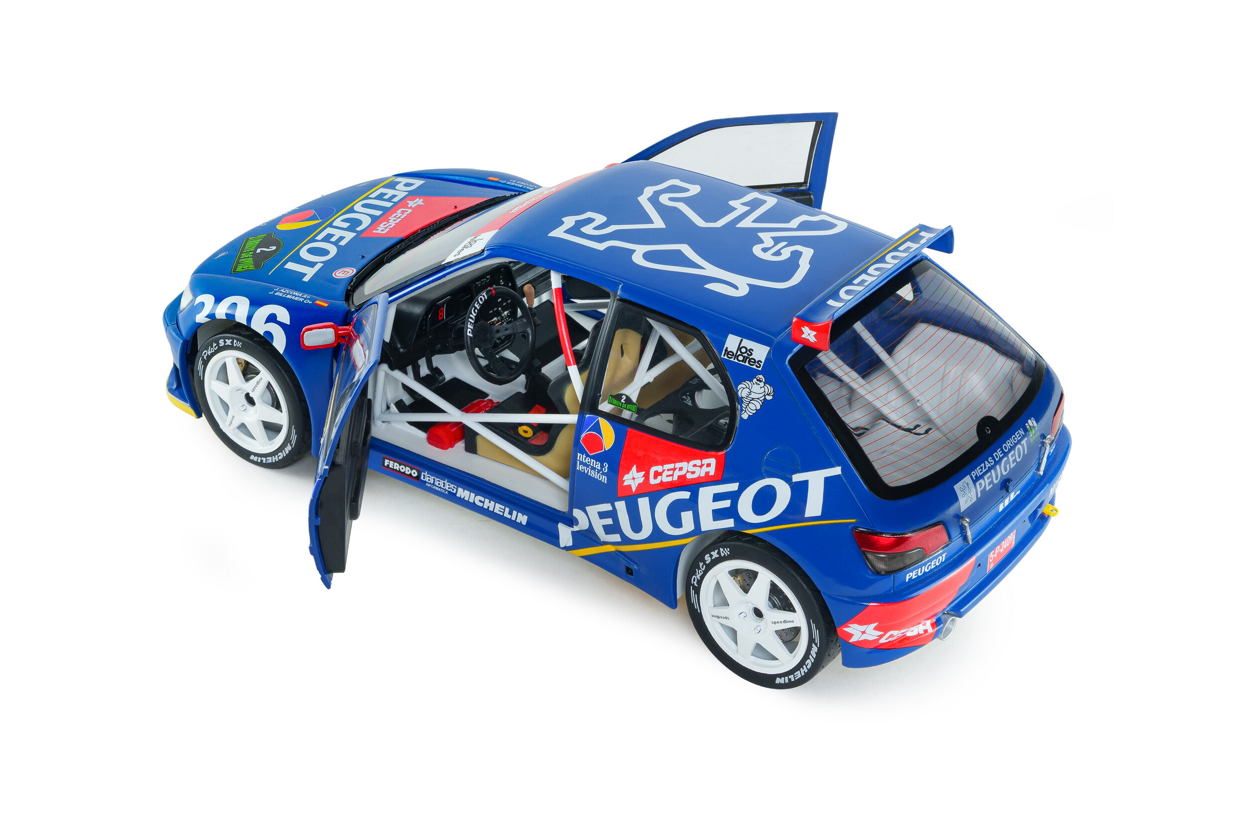 Peugeot 306 Maxi Blue #2 Ascona/Billmaier Rally de Aviles 1997 1:18 Solido
