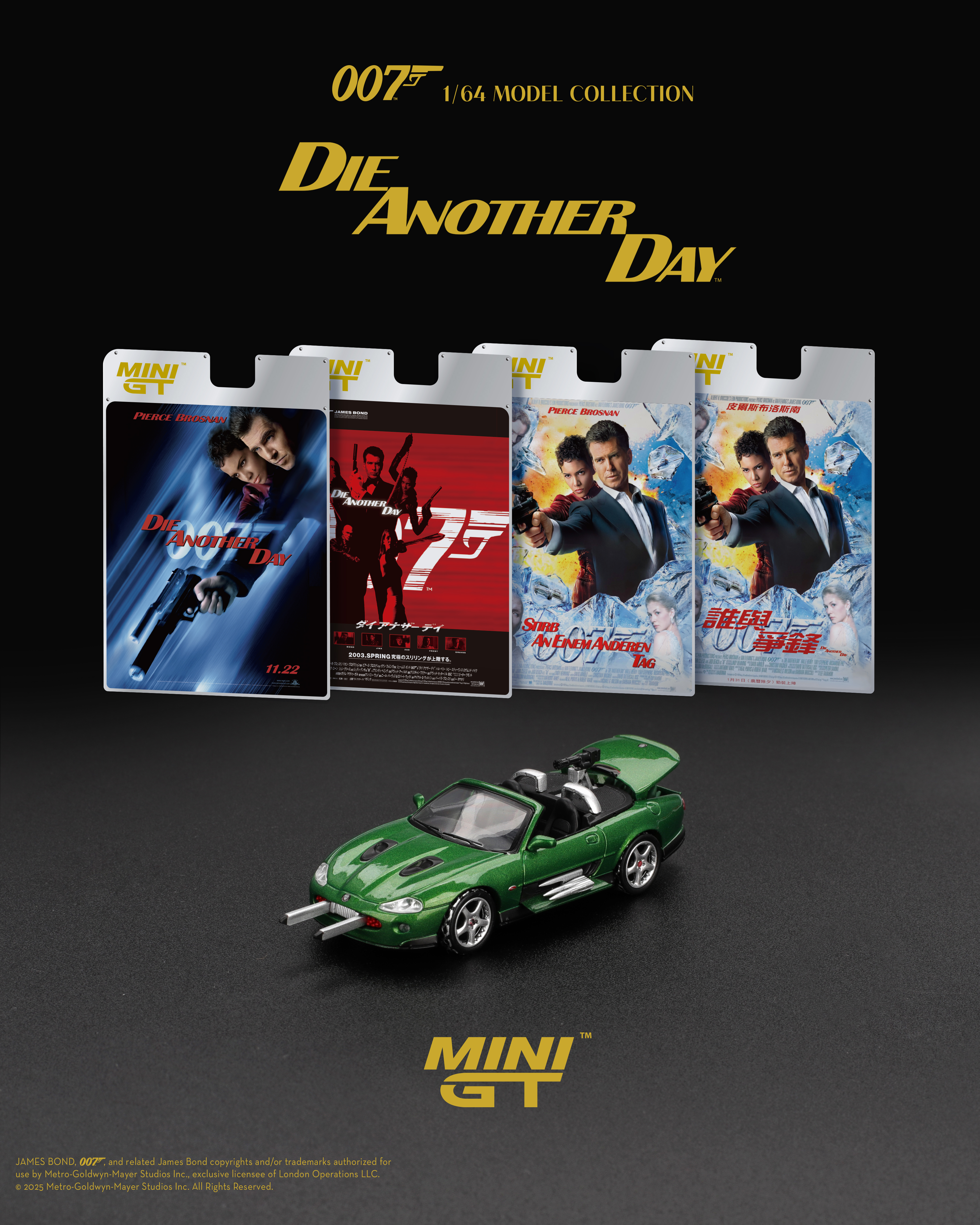 Jaguar XKR 2002 *Die Another Day* English Packaging 1:64 Mini GT
