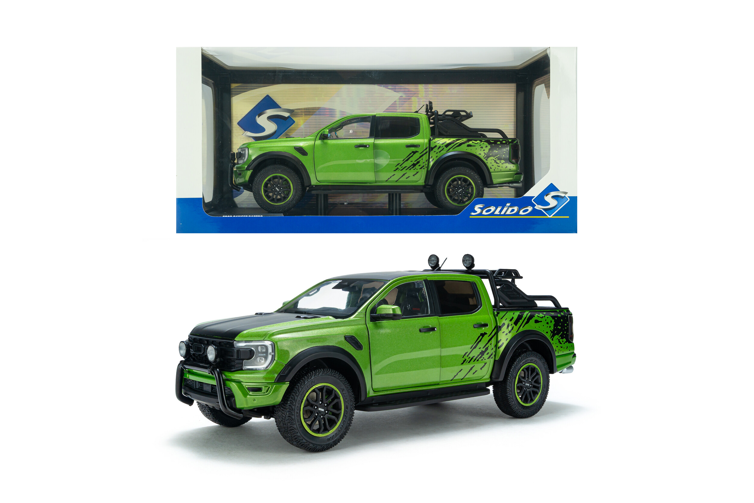 Ford Ranger Raptor 2024 green metallic 1:18 Solido