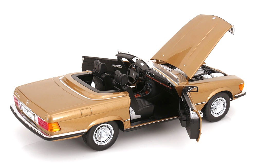 Mercedes-Benz 450SL R107 Europe 1985 gold metallic 1:12 KK Scale