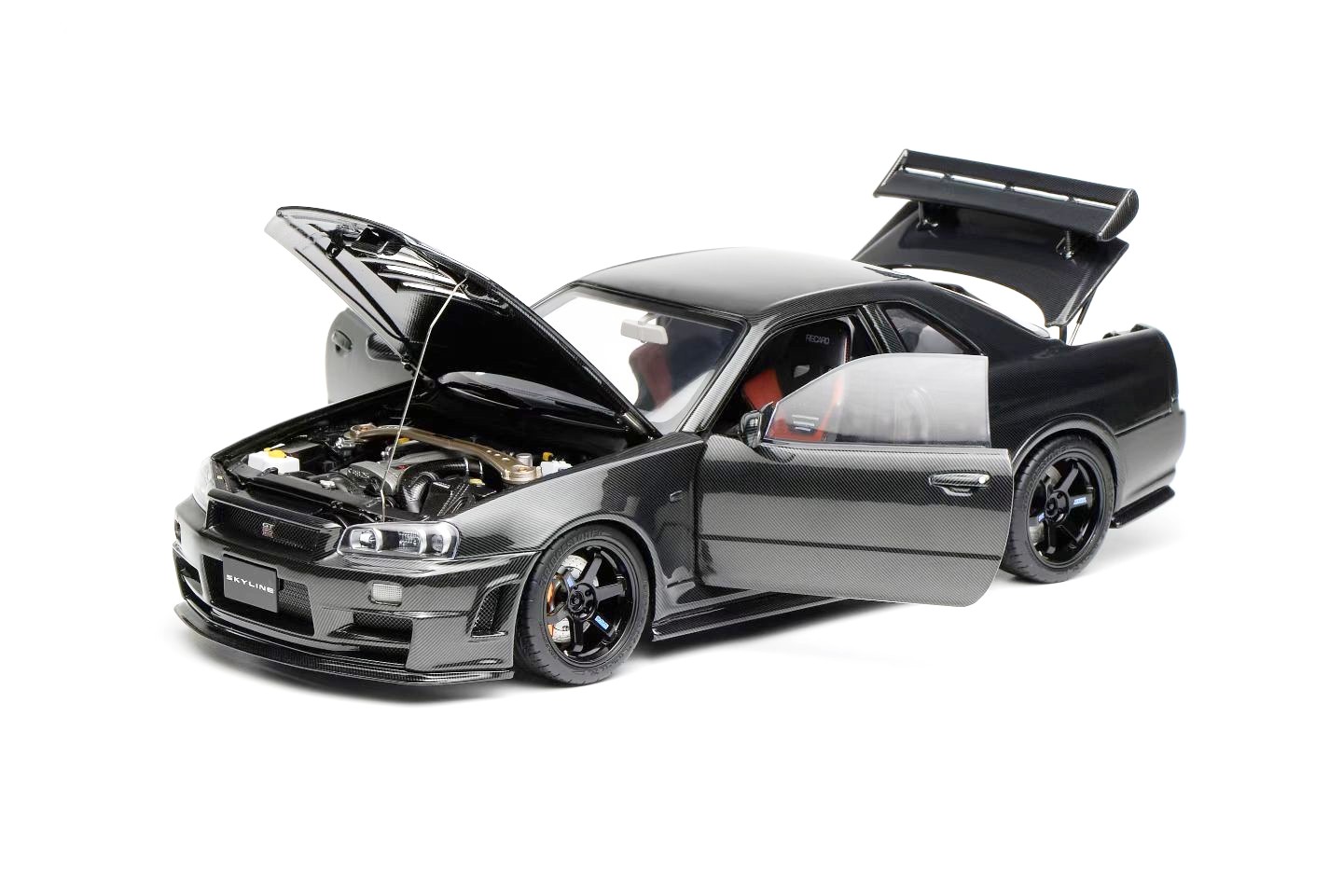 Nissan Skyline GT-R R34 Coupe Customized Version 1999 full carbon fibre version 1:18 Motorhelix