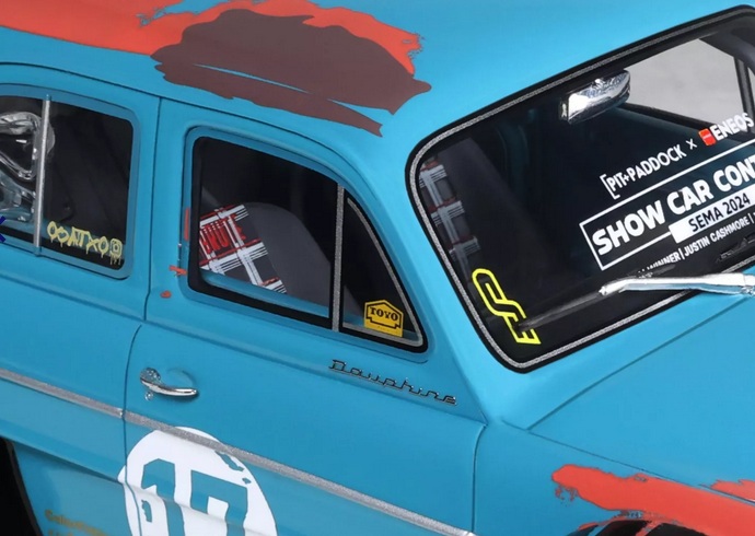 Renault Dauphine La Brute SEMA 2024 Best of Show green with patina 1:18 OttOmobile