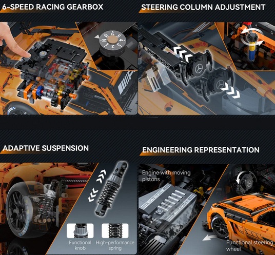  Mercedes-AMG GT3 orange 1:8 CaDA
