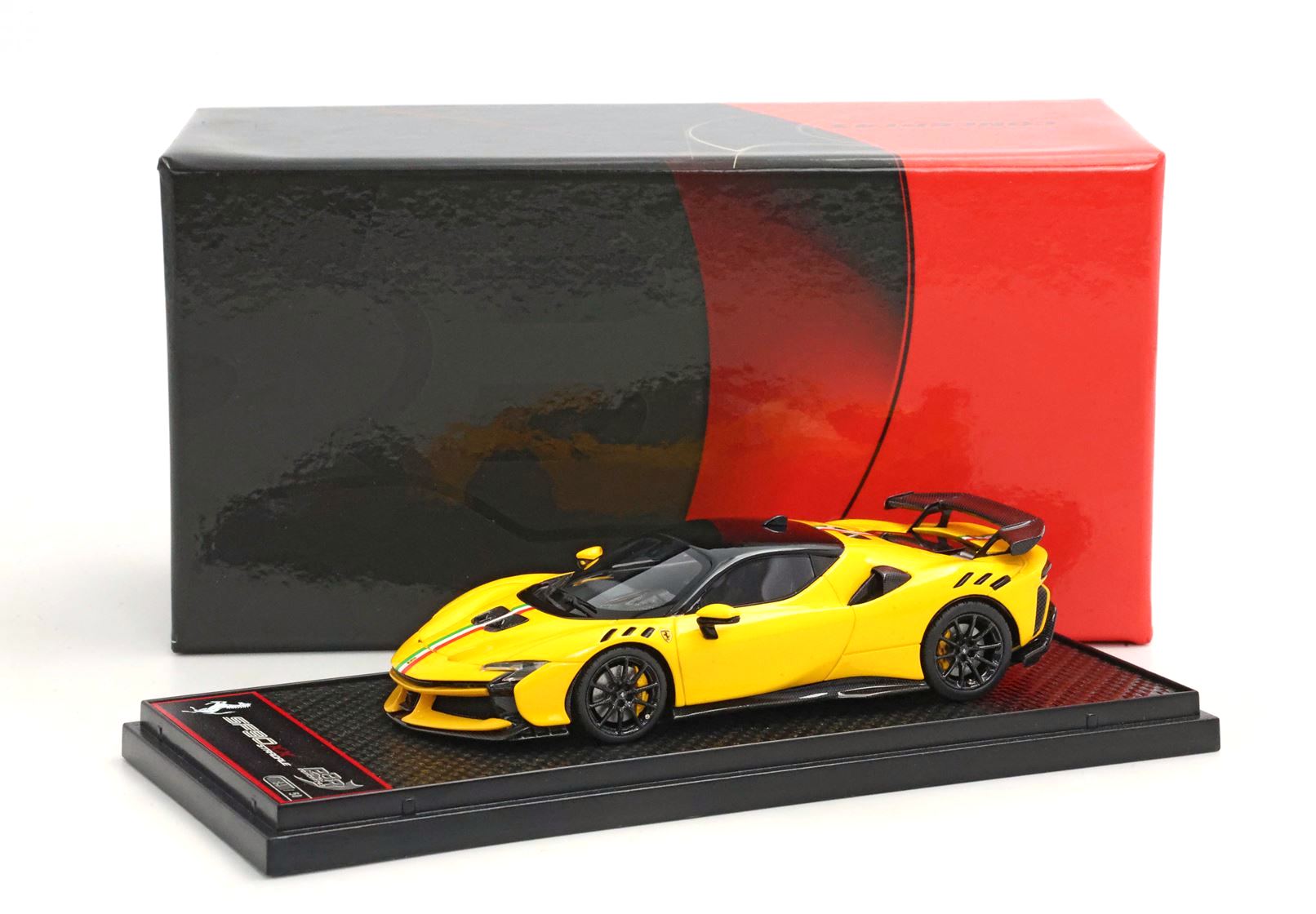 Ferrari SF90 XX Stradale Giallo Modena with Italian stripe 1:43 B.B.R.