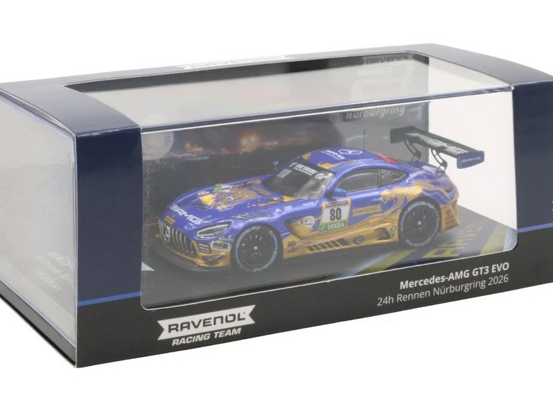 Mercedes-AMG GT3 Evo Mercedes-AMG Team #80 Engel/Stolz/Schiller/Martin 24H Nürburgring 2026 1:64 Ixo Models