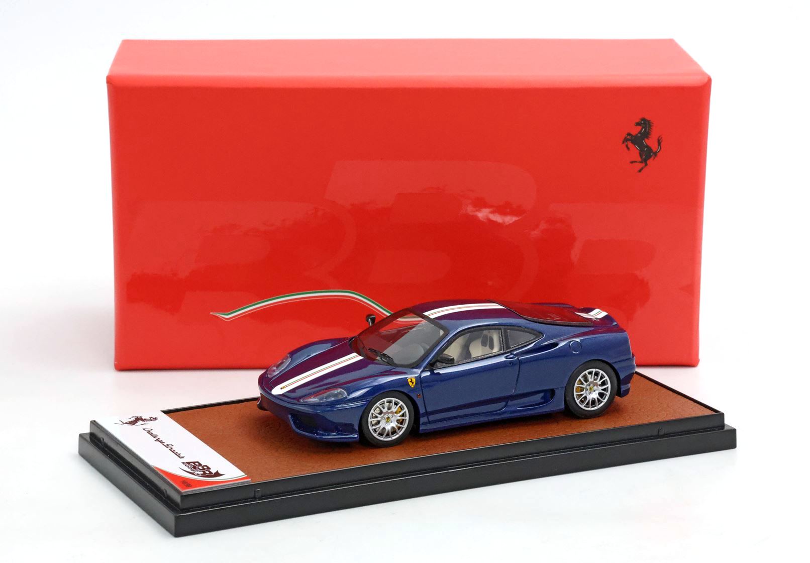 Ferrari 360 Challenge Stradale Blu Tour de France with italian stripe 1:43 B.B.R.