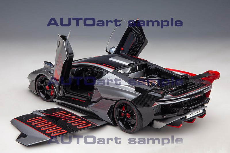 Lamborghini SC18 Alston 2019 grigio titans/red accents 1:18 AUTOart