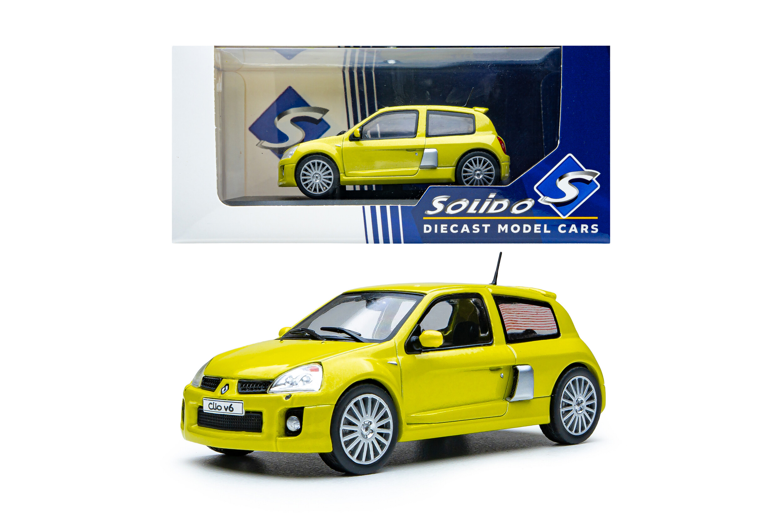 Renault Clio V6 PH.2 2004 acid yellow  1:43 Solido