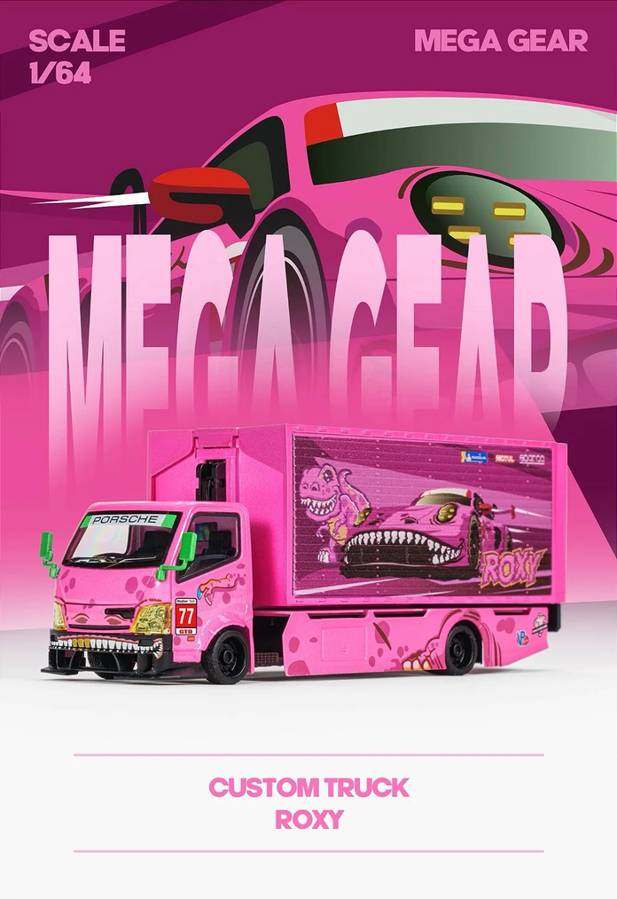 Custom Box Truck *Rexy* pink 1:64 Mega Gear