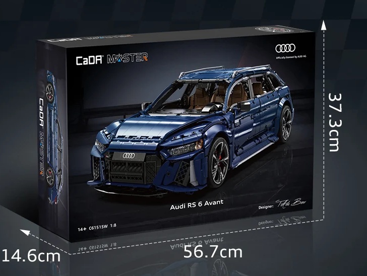 Audi A6 RS6 Avant C8 SW 2021 blue 1:8 CaDA