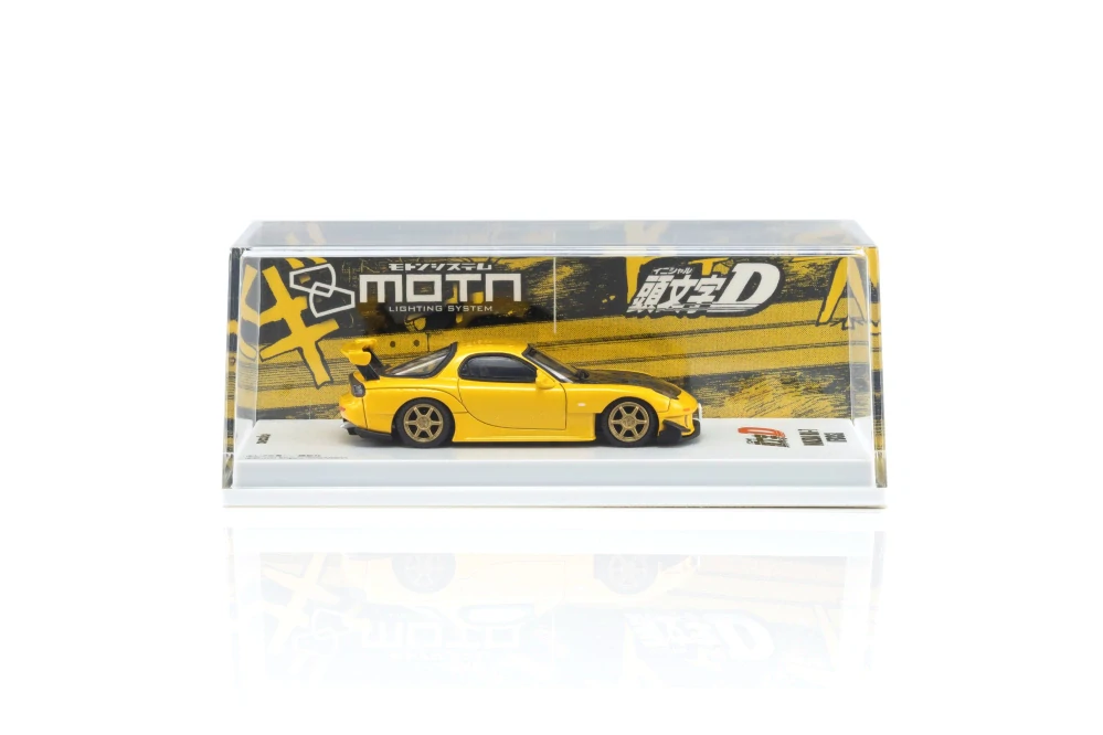 Mazda RX-7 (FD) *Initial D* 1995 With Led yellow/black 1:64 Kyosho