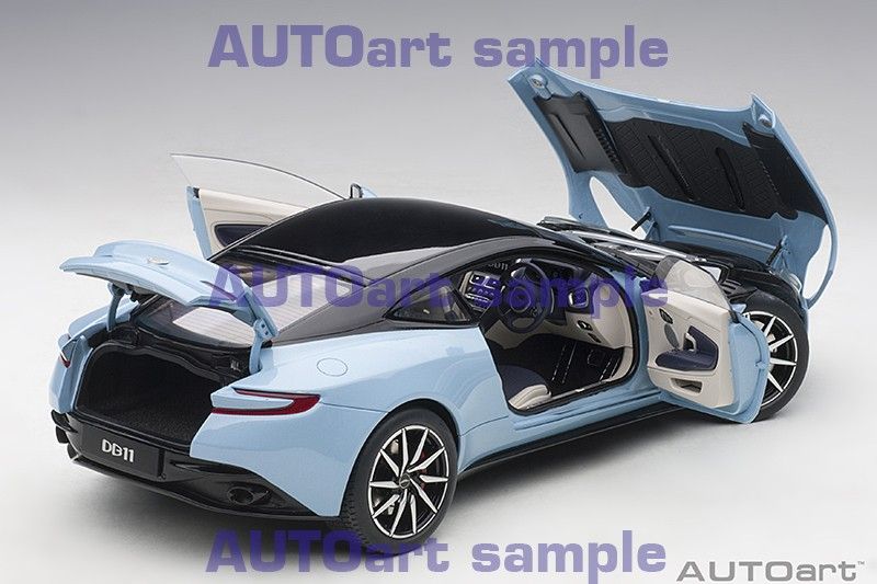 Aston Martin DB11 Coupe 2017 frosted glass blue 1:18 AUTOart