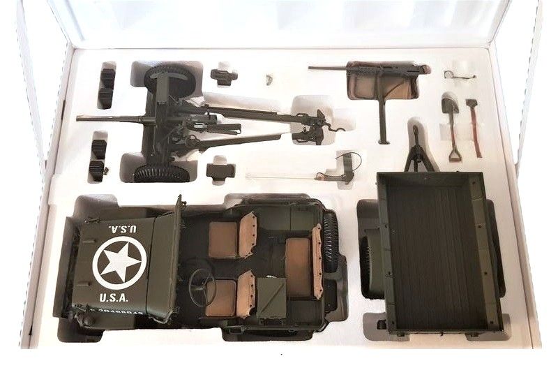 Jeep Willys with Trailer 1943 olive 1:8 Premium X 