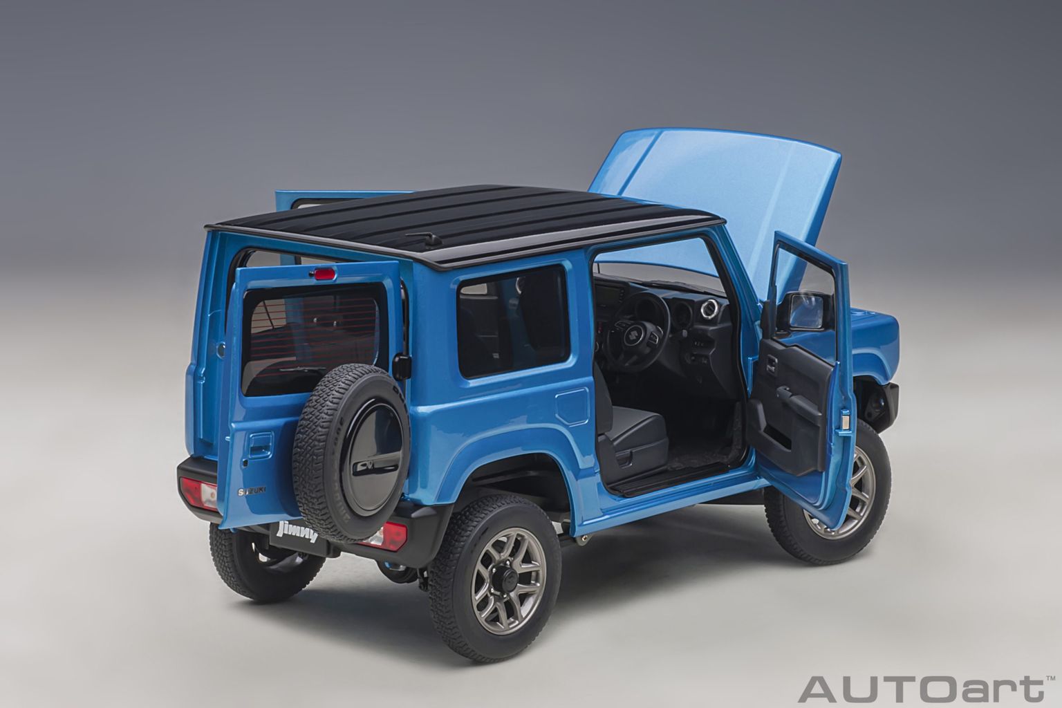 Suzuki Jimny JB64 RHD 2018 blue metallic/black roof 1:18 AUTOart