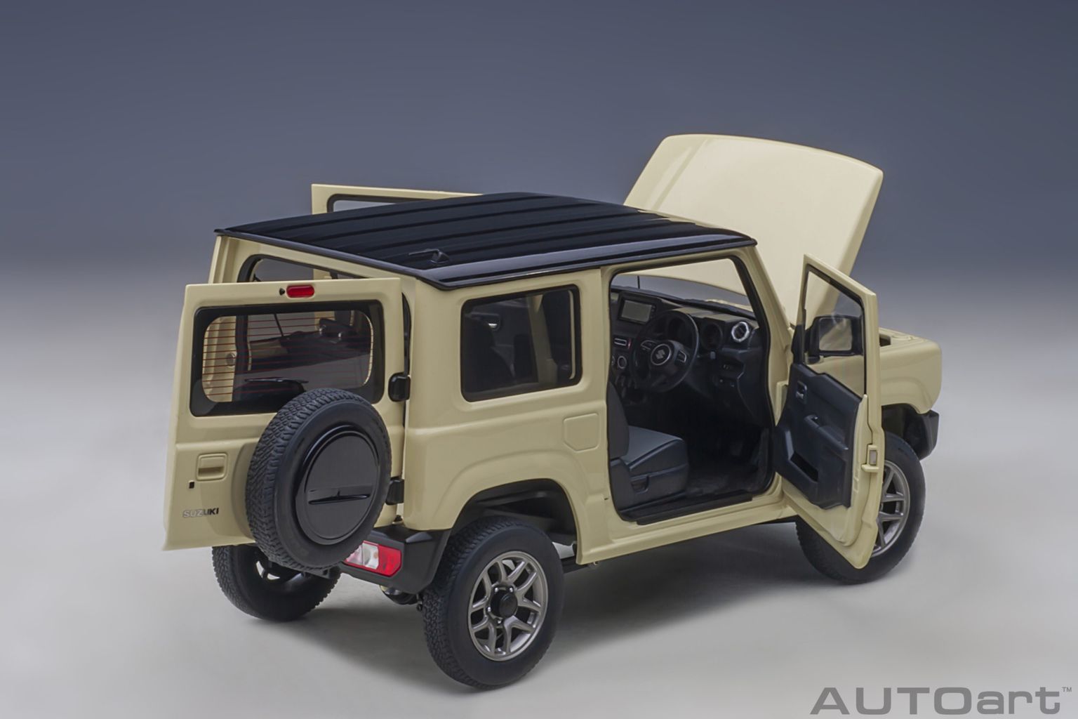 Suzuki Jimny JB64 RHD 2018 ivory metallic/black roof 1:18 AUTOart