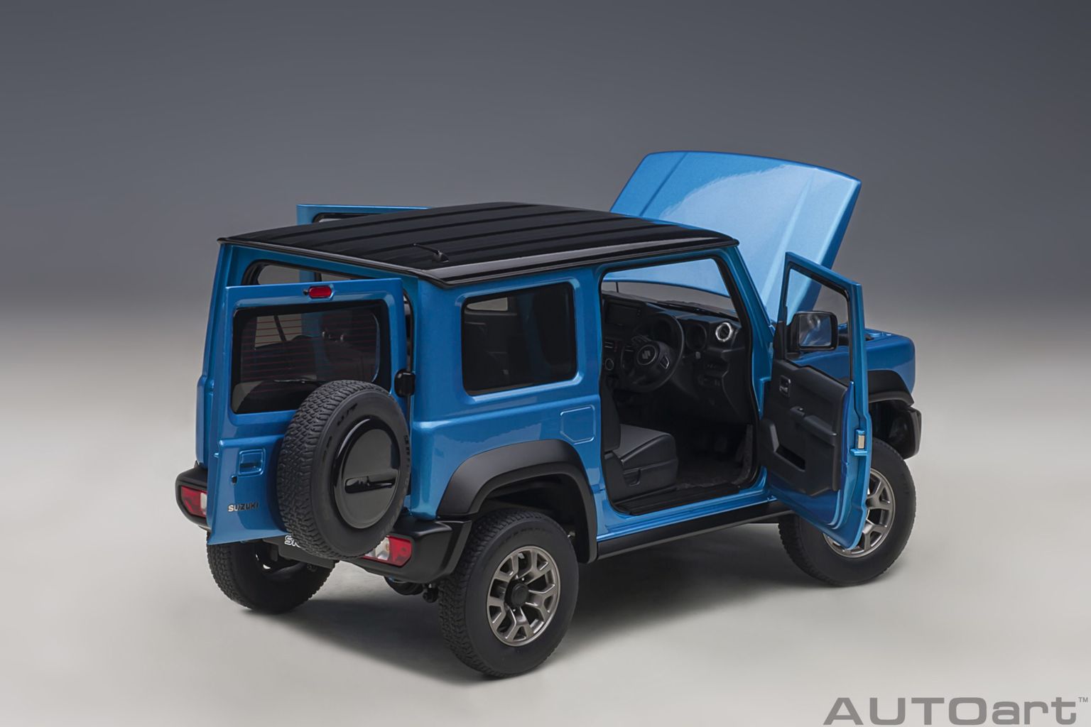Suzuki Jimny SIERRA 2018 brisk blue metallic/black roof 1:18 AUTOart