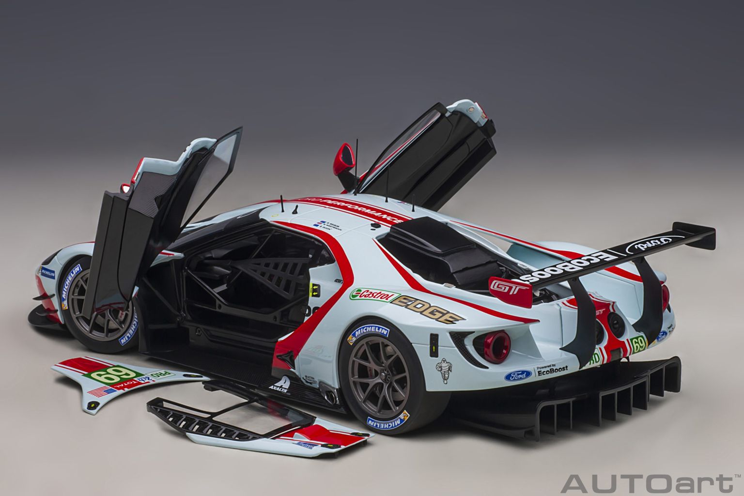 Ford GT Ecoboost 3.5l Turbo V6 #69 Briscoe/Dixon/Westbrook Team Ford Chip Ganassi USA 24H Le Mans 2019 1:18 AUTOart