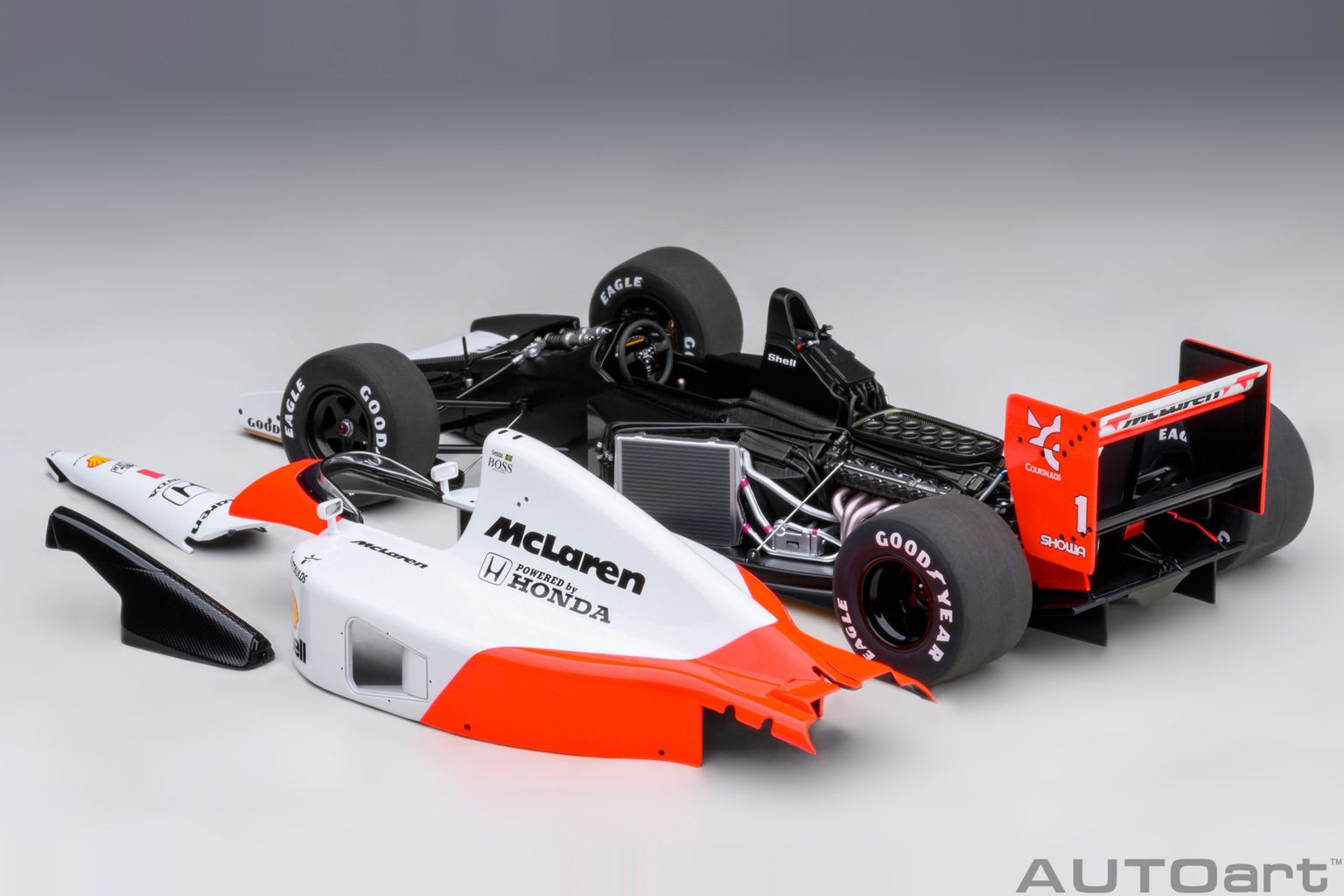 McLaren Honda MP4/6 #1 A.Senna Japanese GP 1991 with McLaren Logo 1:18 AUTOart