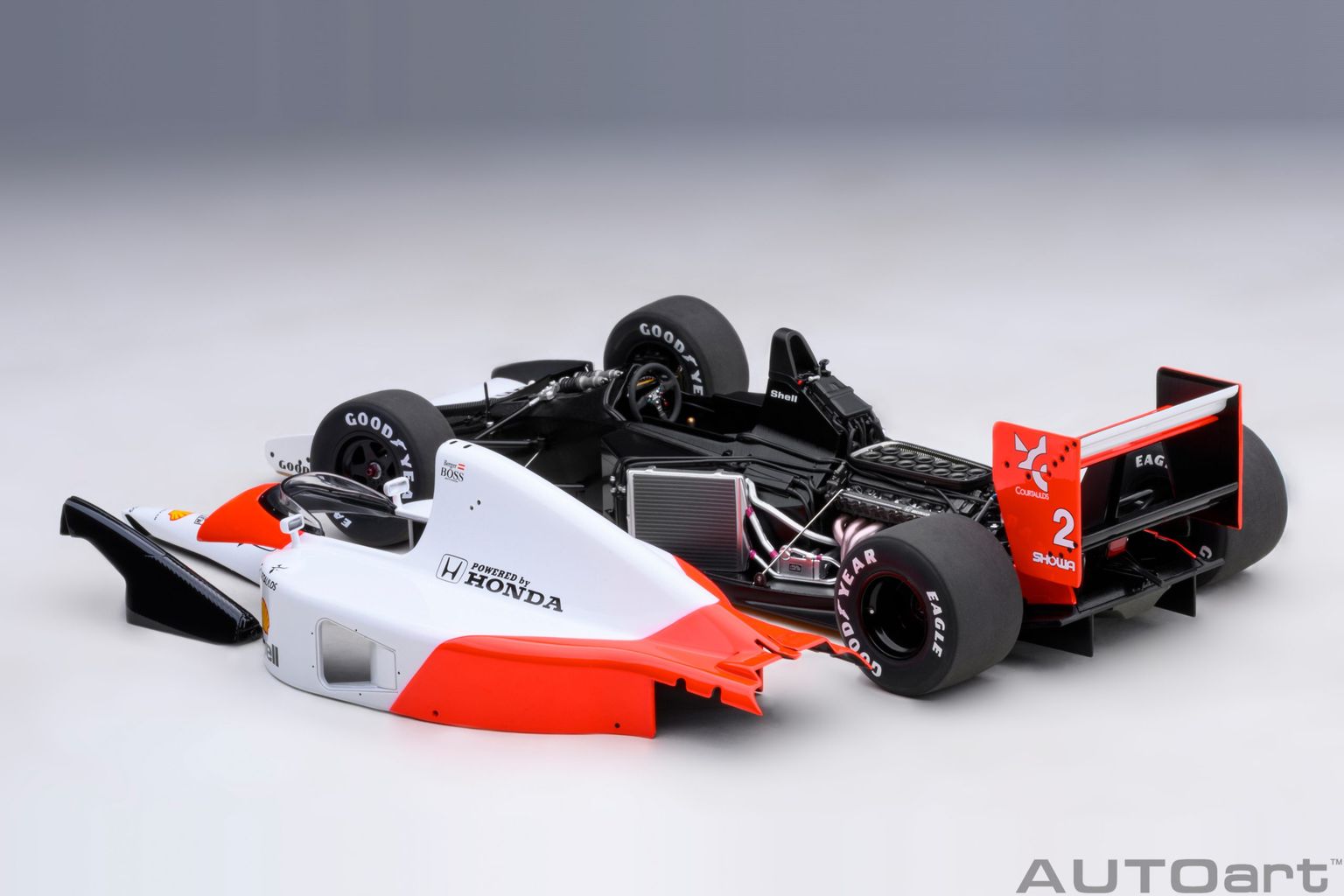 McLaren F1 MP4/6 Honda #2 G.Berger Japan GP 1991 without McLaren Logo 1:18 AUTOart