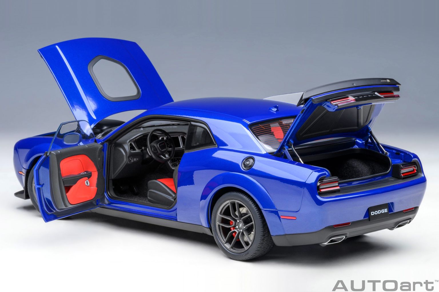 Dodge Challenger R/T Scat Pack Shaker Widebody 2022 indigo blue 1:18 AUTOart 
