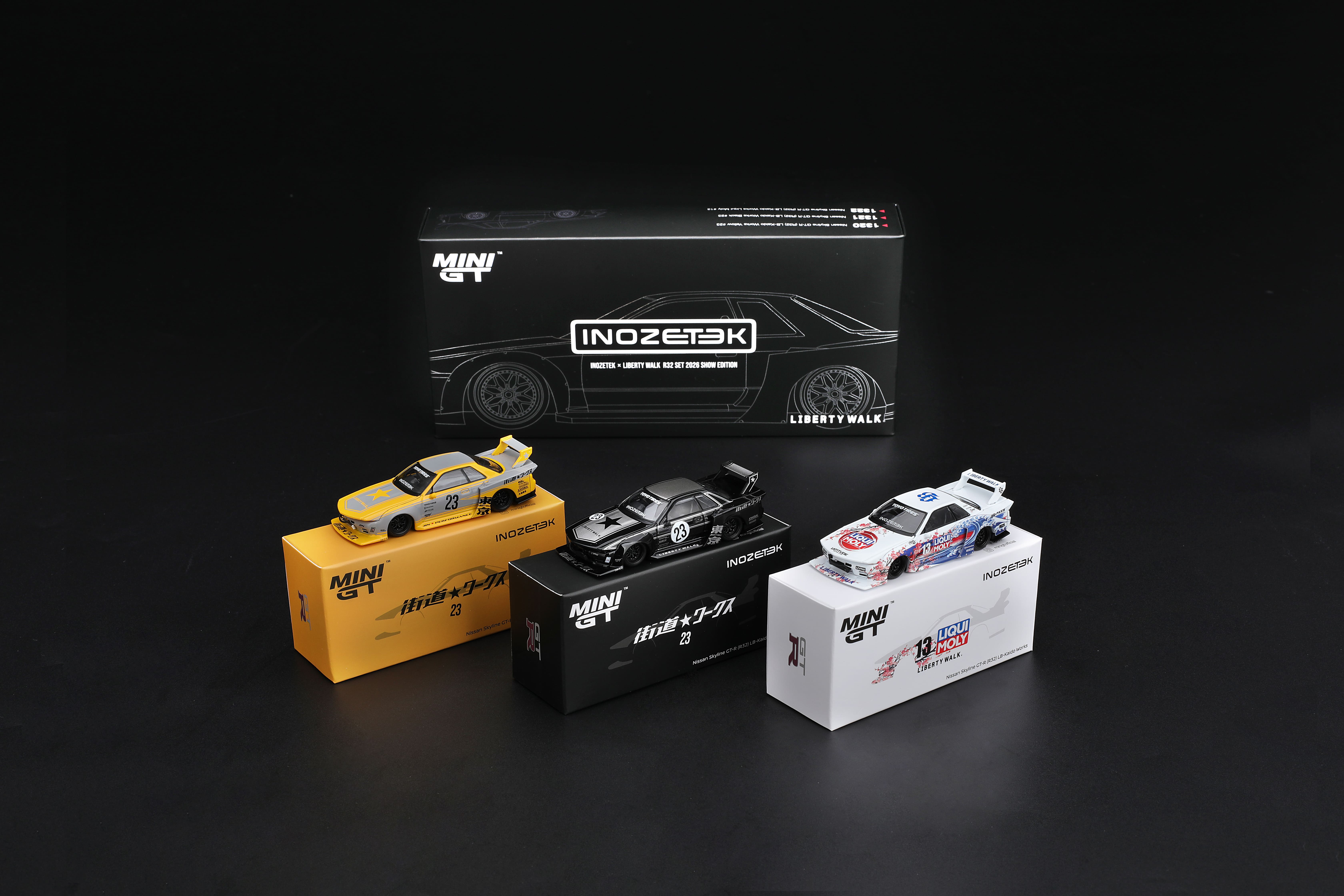 INOZETEK x Liberty Walk R32 Set 2026 Show Edition 1:64 Mini GT