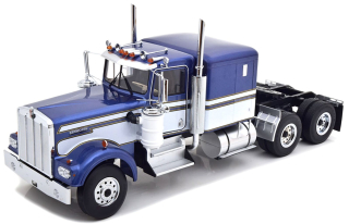 Kenworth W900 Tractor Truck 3-Assi 1989 blue/white/gold 1:18 Road Kings