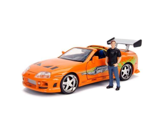 Toyota Supra F&F Brian Figure 1995 KIT orange 1:24 Jada Toys