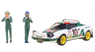 Lancia Stratos HF #10 Munari/Maiga Rally Monte Carlo 1976 Winner Monte Carlo Serie 2 with Figurines 1:43 Ixo Models