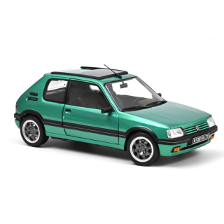 Peugeot 205 GTi Griffe with Windowroof 1991 green 1:18 Norev