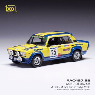 Lada 2105 MTX #25 Lank/Tyce Barum Rally 1983 1:43 Ixo Models